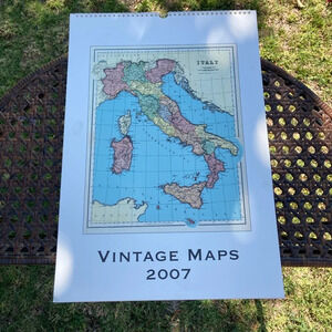 Italian Maps Calendar Vintage